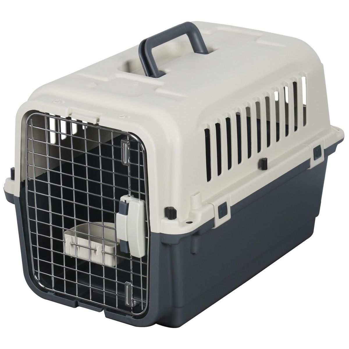 PETIZOOS - Jaula Transporte S para Perro 33x35x50 cm Crema/Negro