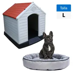 PETIZOOS - Combo Casa + Cama para Perros Medianos