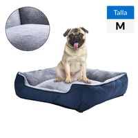 Cama M para Perro 20x75x68 cm Azul oscuro; Gris