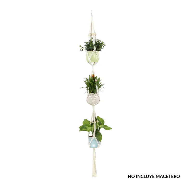 Colgador Macetas 125 Cm Soporte Para 3