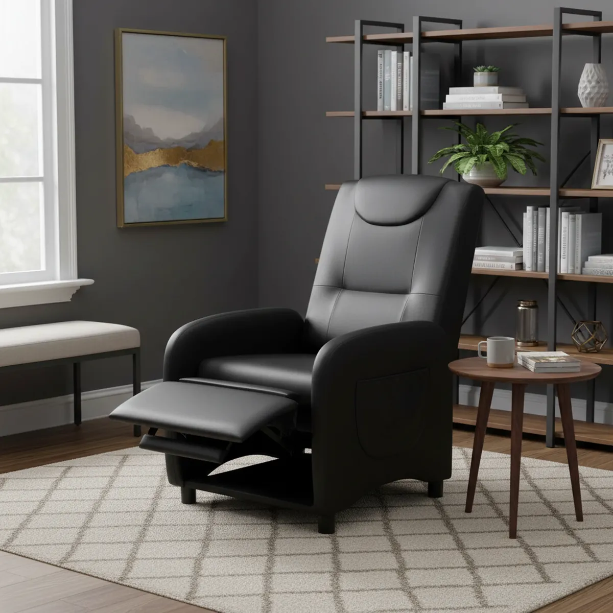 JUST HOME COLLECTION - Bergere 1 cuerpo BRIO 64x126x103 cm Negro