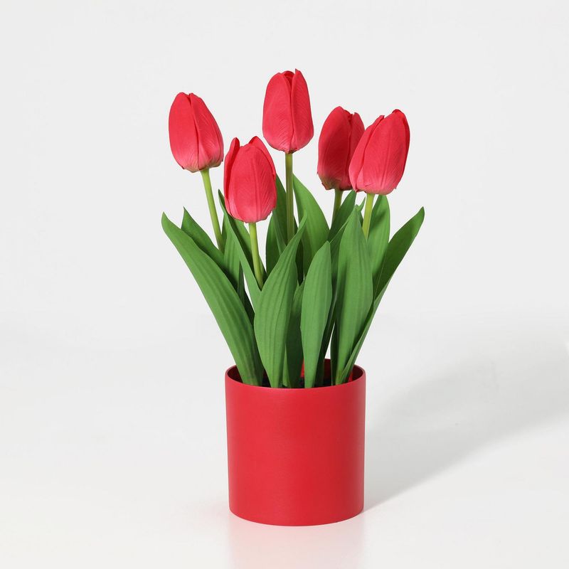 JUST HOME COLLECTION - Planta artificial tulipan rojo 38 cm