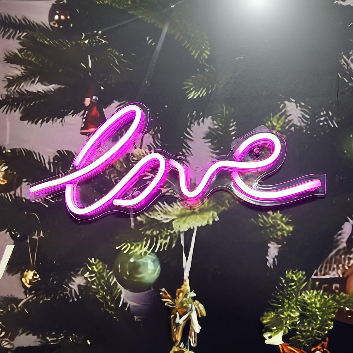 JUST HOME COLLECTION - Lámpara Led Love Multicolor 45x17.5 cm