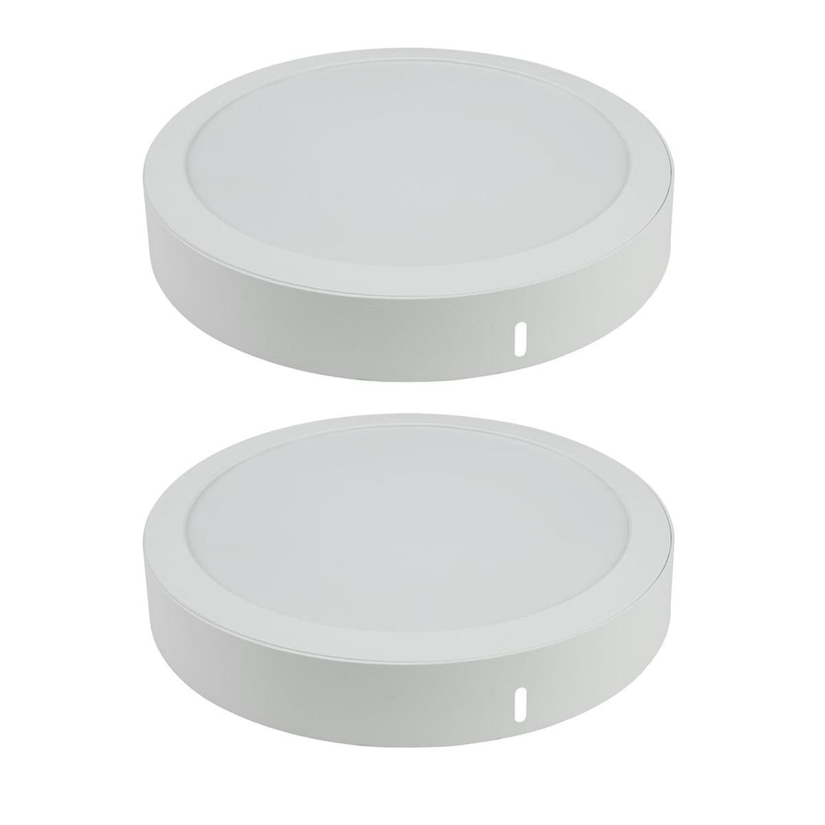 DAIRU - Pack 2 Paneles Led Sobrepuestos Circular 18 W Luz Fría