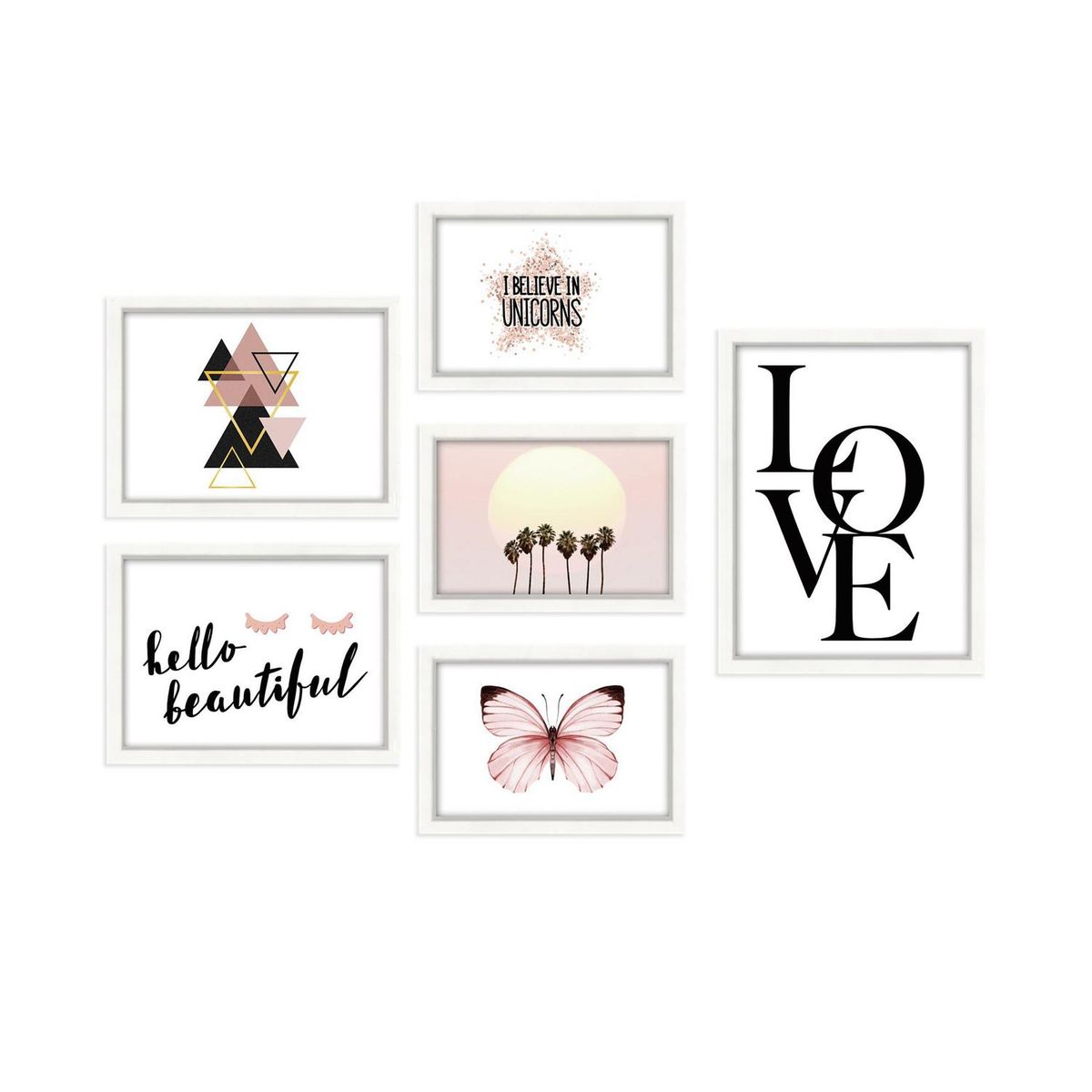 JUST HOME COLLECTION - Marco de Foto 5 Unidades 32x23 cm Blanco Plástico