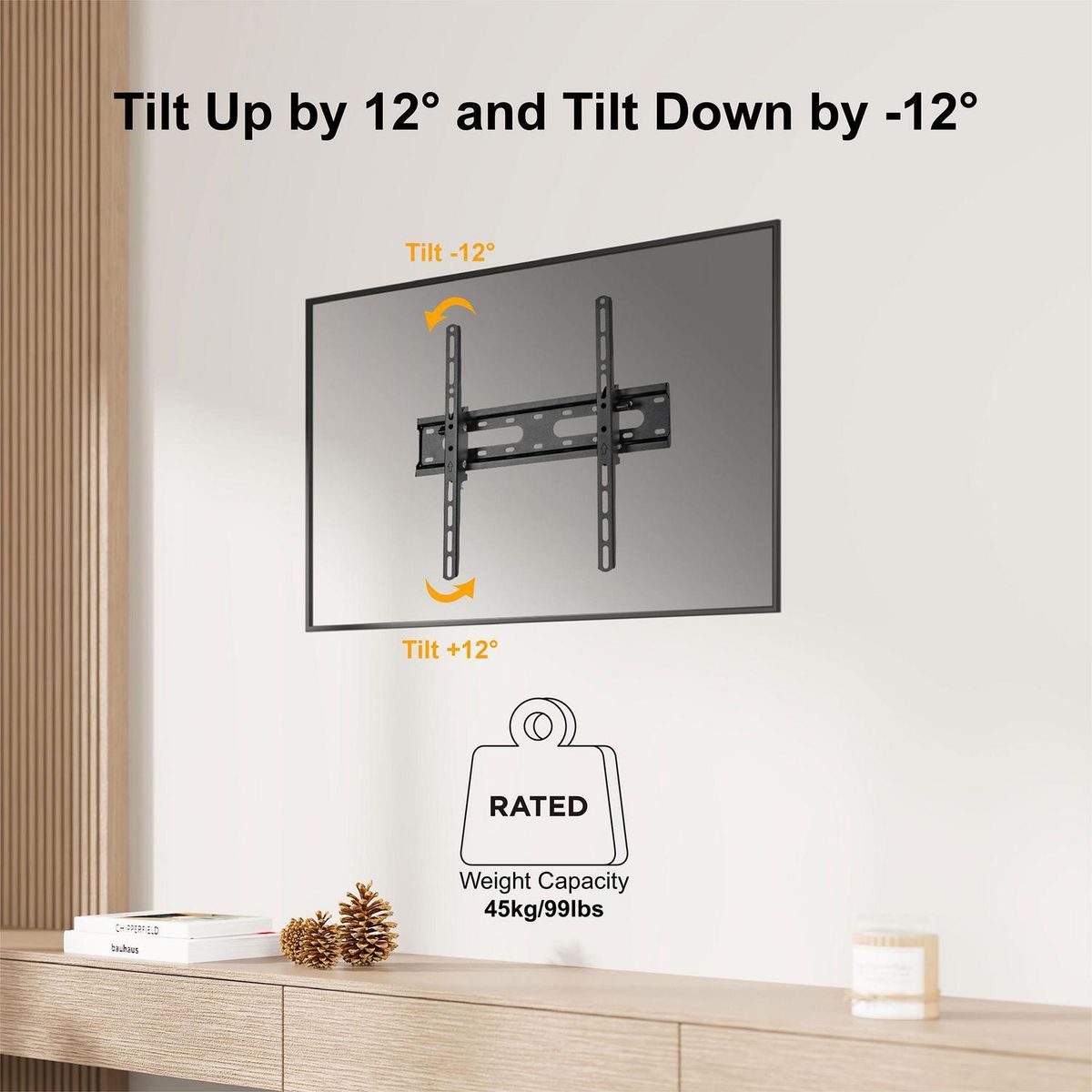 DAIRU - Soporte Reclinable TV 70 " Empotrado