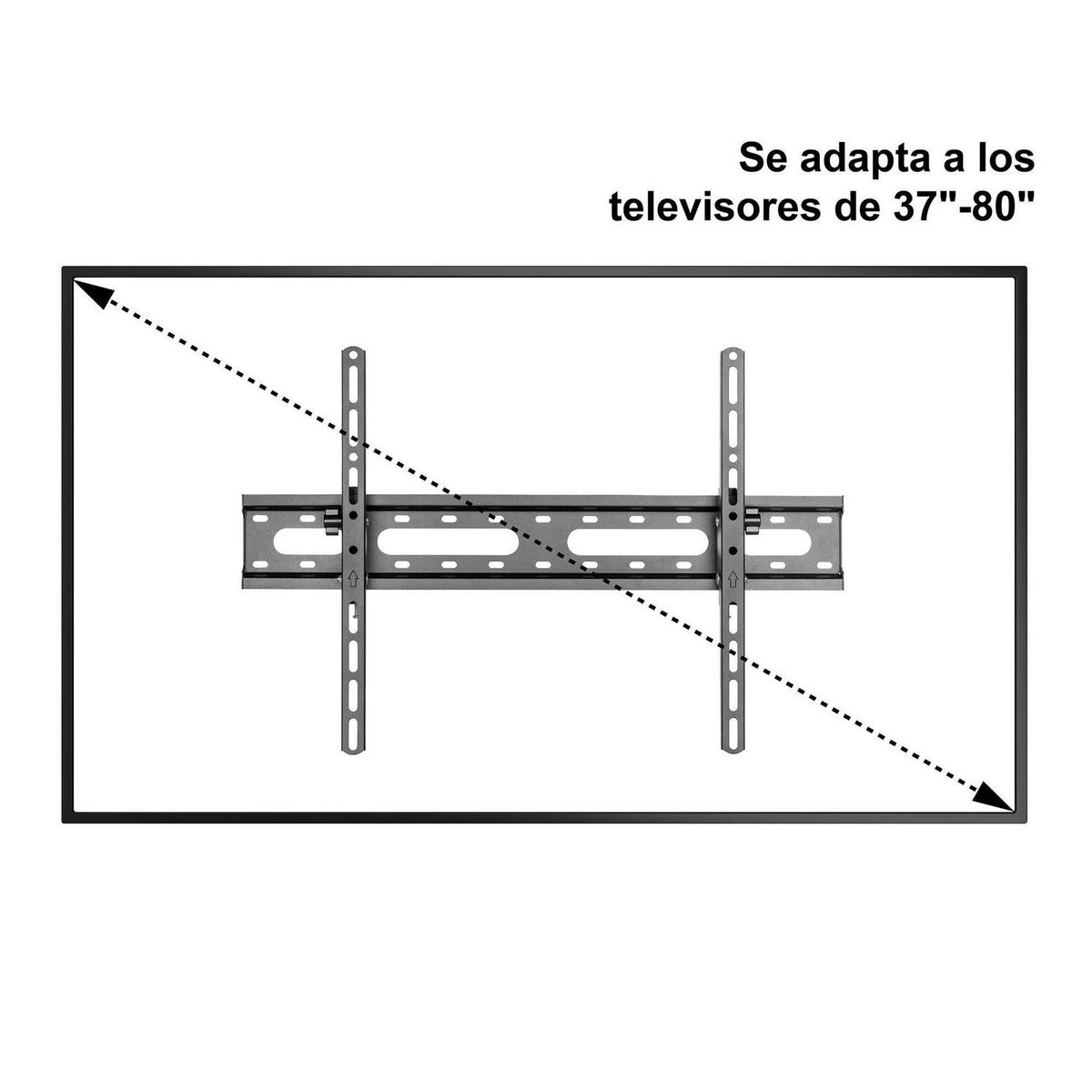 DAIRU - Soporte Reclinable TV 80 " Empotrado