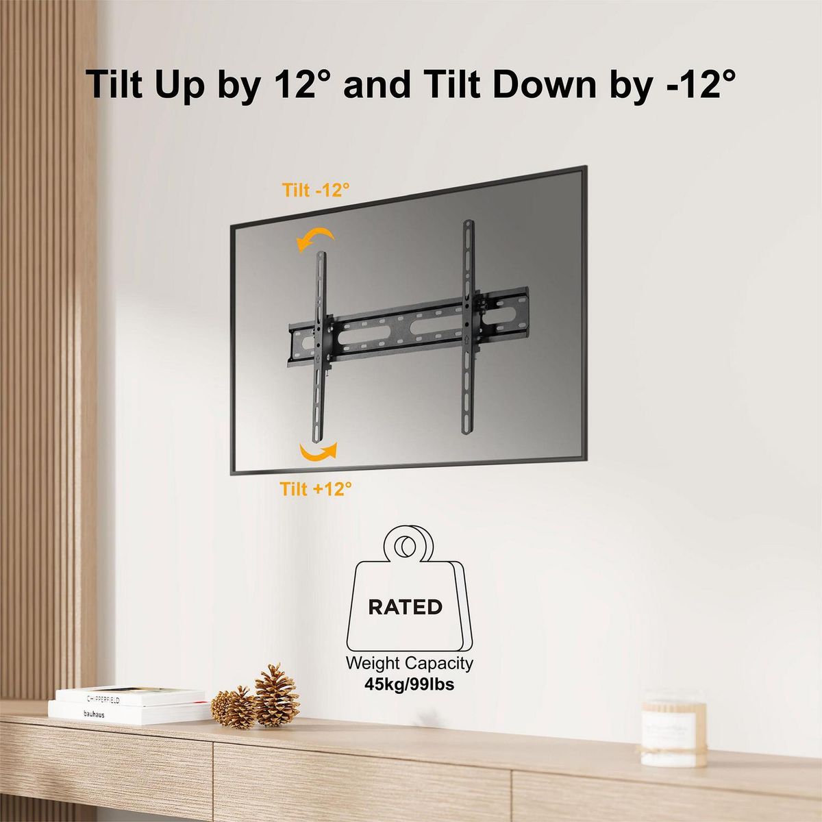 DAIRU - Soporte Reclinable TV 80 " Empotrado