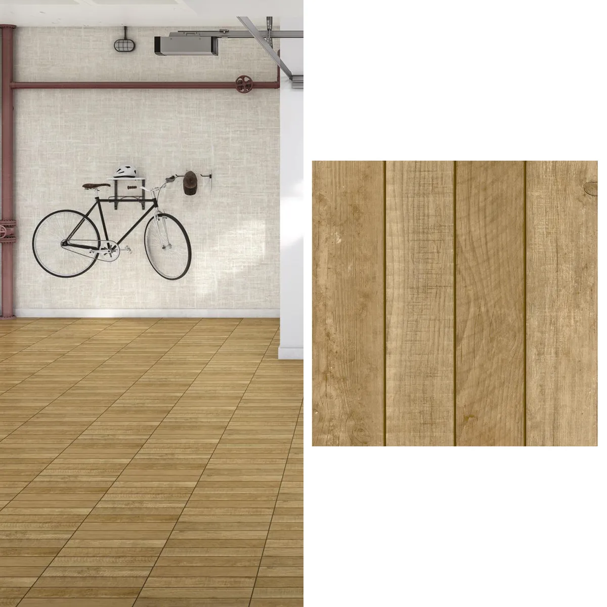 HOLZTEK - Cerámica Maderada 45x45 cm Orlando Café 2 m2