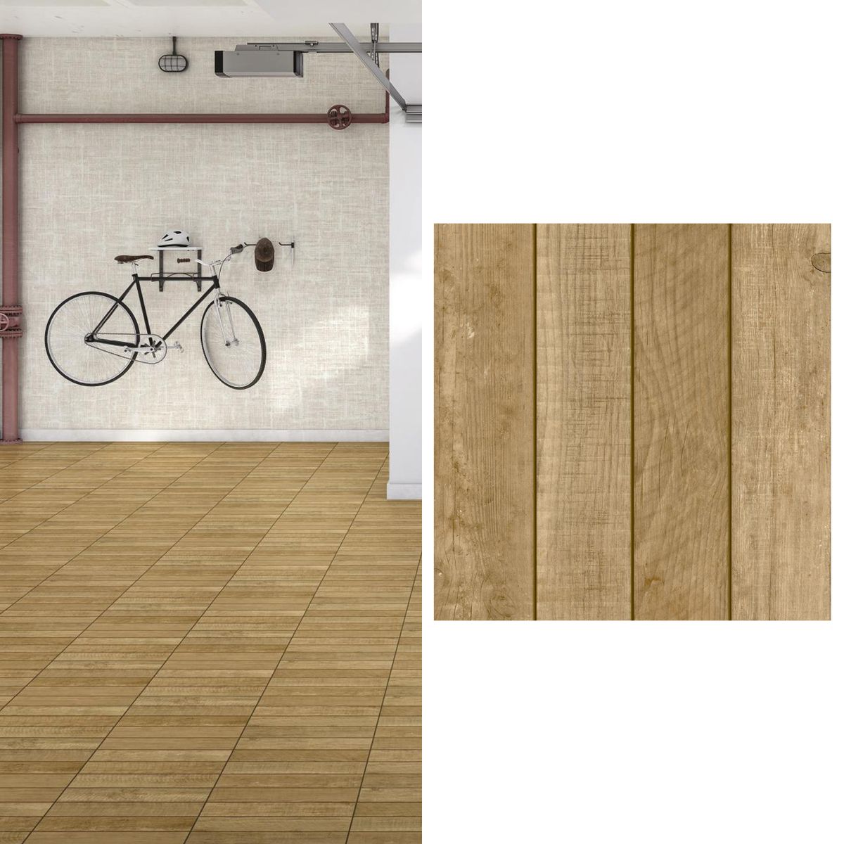 HOLZTEK - Cerámica Maderada 45x45 cm Orlando Café 2 m2