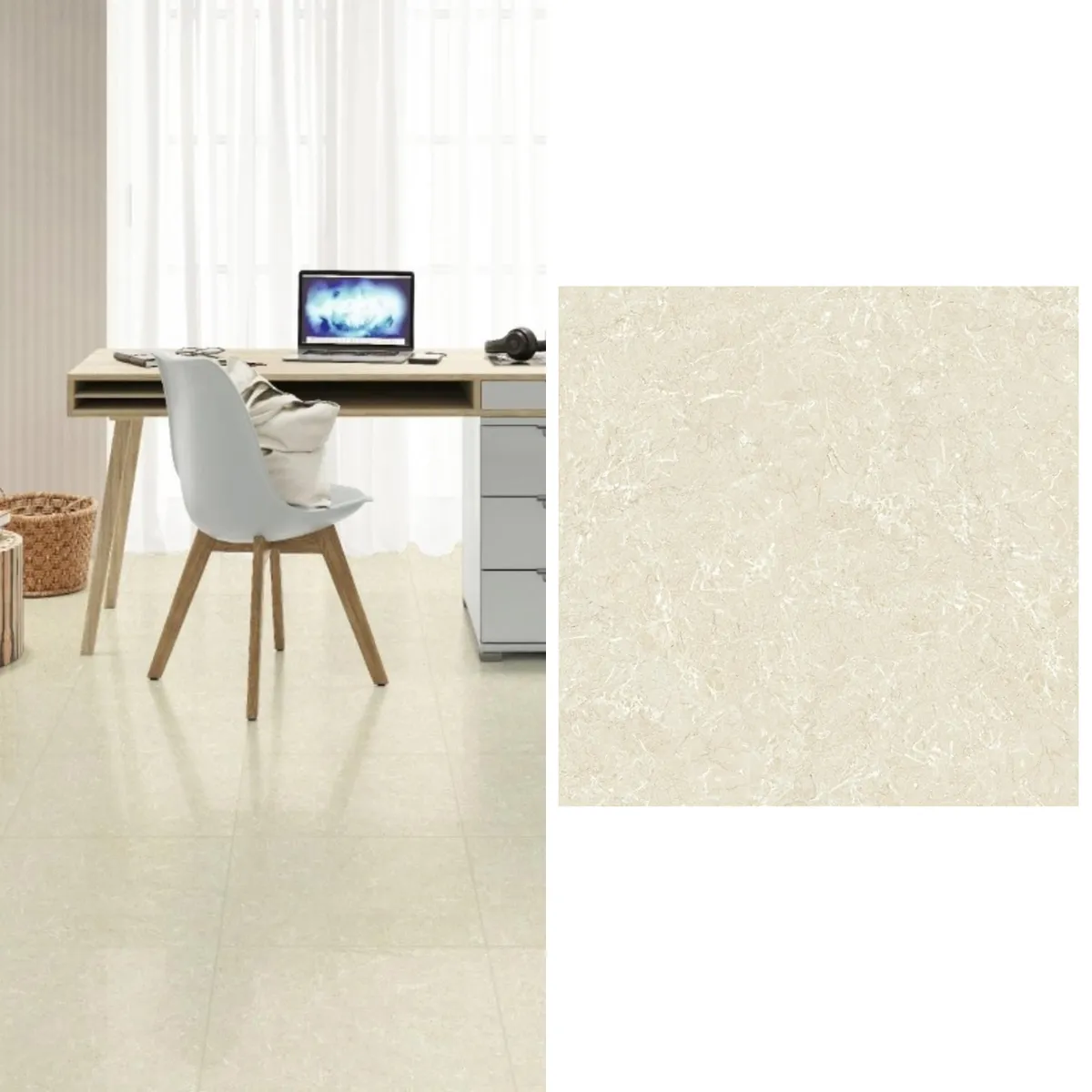 HOLZTEK - Cerámica 45x45 cm Linq Beige 2 m2