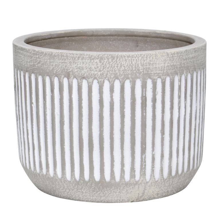 Macetero Vitoria de Cerámica 33x26 cm Gris