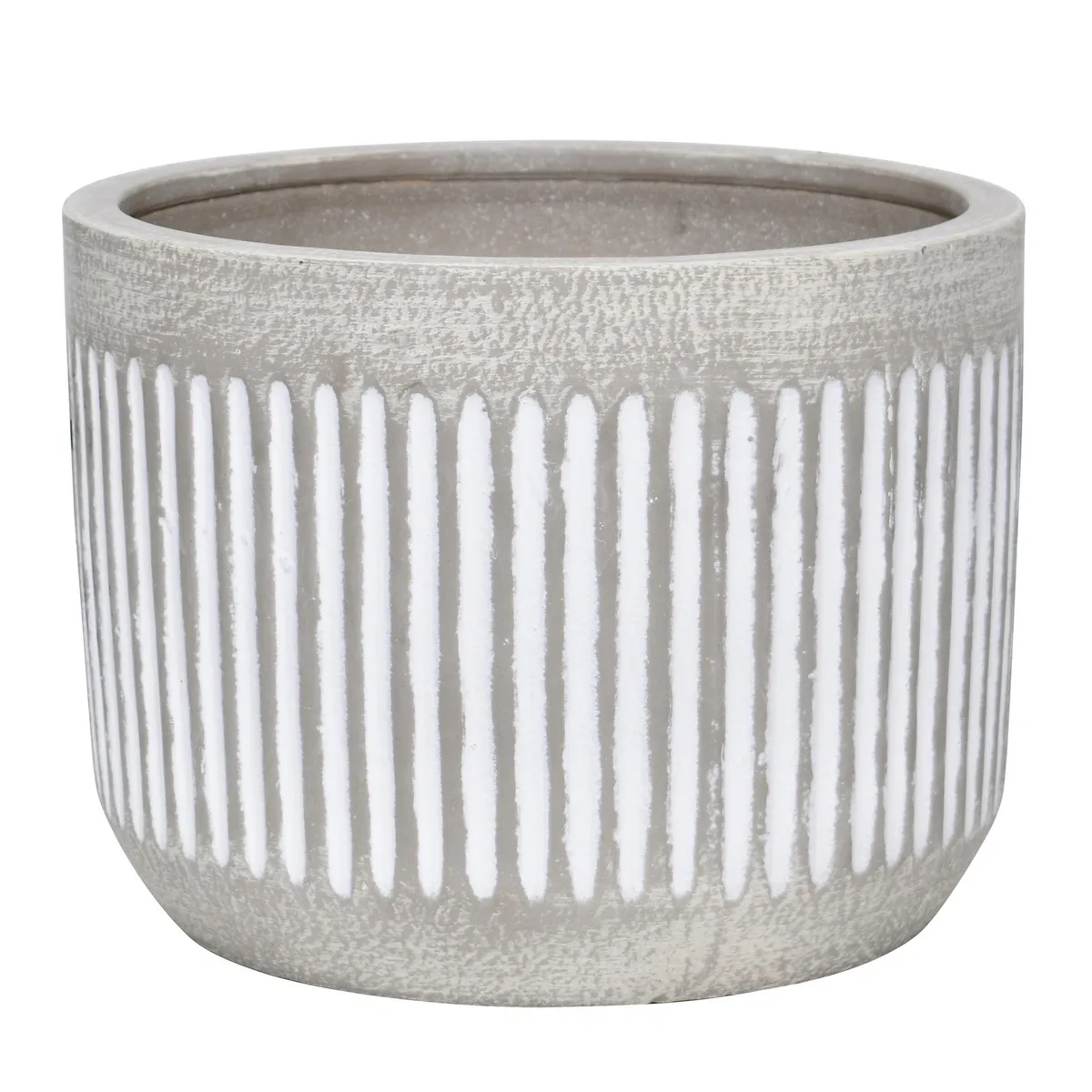 JUST HOME COLLECTION - Macetero Vitoria de Cerámica 33x26 cm Gris