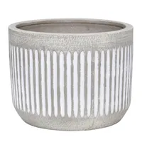 Macetero Vitoria de Cerámica 33x26 cm Gris