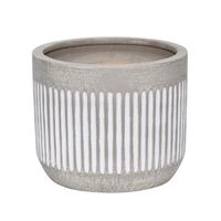 Macetero Vitoria de Cerámica 26x21 cm Gris