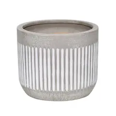JUST HOME COLLECTION - Macetero Vitoria de Cerámica 26x21 Gris