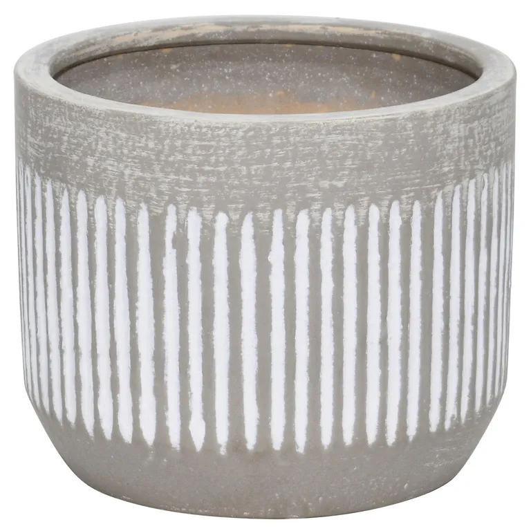 Macetero Vitoria de Cerámica 21x18 cm Gris