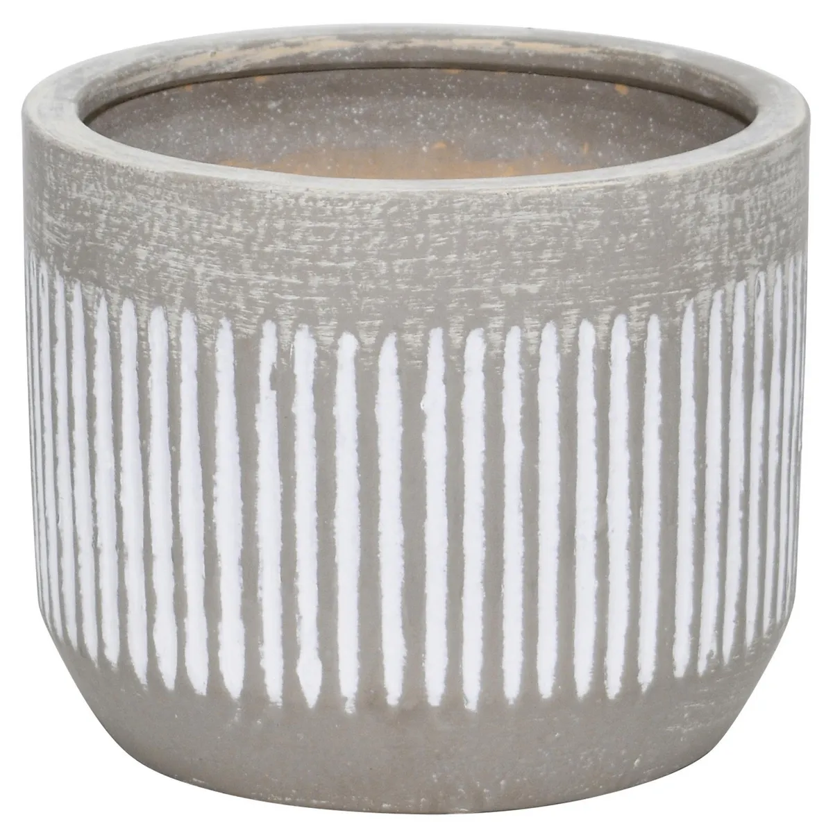 JUST HOME COLLECTION - Macetero Vitoria de Cerámica 21x18 cm Gris