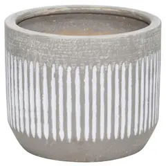 JUST HOME COLLECTION - Macetero Vitoria de Cerámica 21x18 Gris