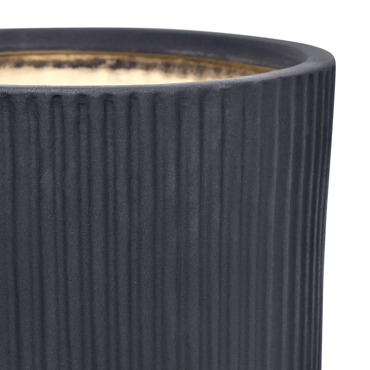 JUST HOME COLLECTION - Macetero Vitoria de Cerámica 32x32 cm Negro