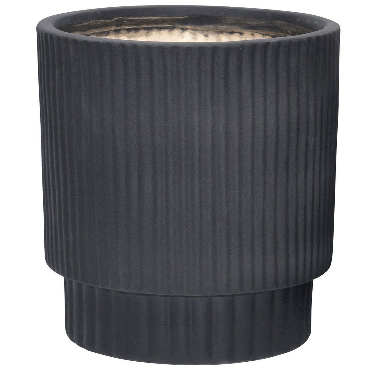 JUST HOME COLLECTION - Macetero Vitoria de Cerámica 17x19 cm Negro