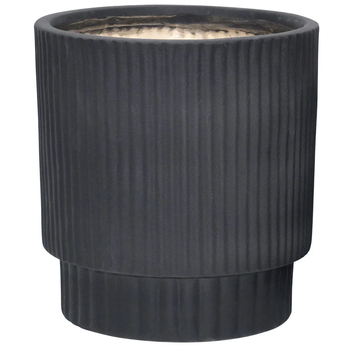 JUST HOME COLLECTION - Macetero Vitoria de Cerámica 17x19 cm Negro