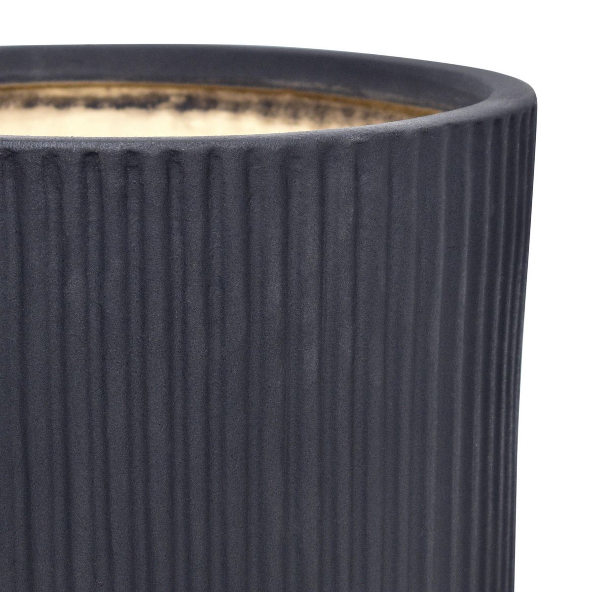 JUST HOME COLLECTION - Macetero Vitoria de Cerámica 17x19 cm Negro