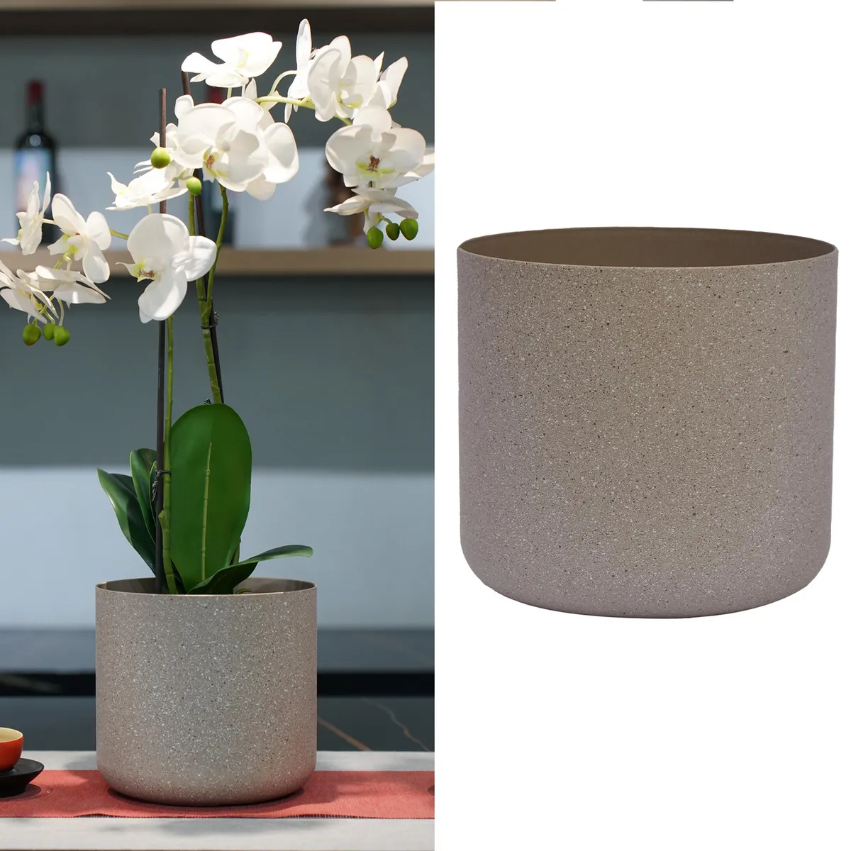 JUST HOME COLLECTION - Macetero Denver de Plástico 22x20 cm Beige