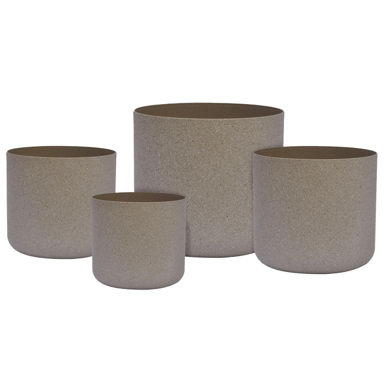 Set 4 tamaños de maceteros denver color beige