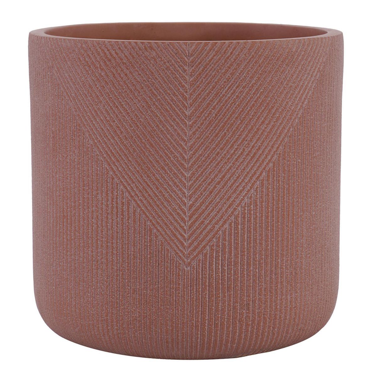 JUST HOME COLLECTION - Macetero de Cemento 24x24 cm Terracota