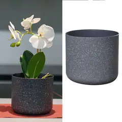 JUST HOME COLLECTION - Macetero Denver de Plástico 14x12.5 cm Plomo