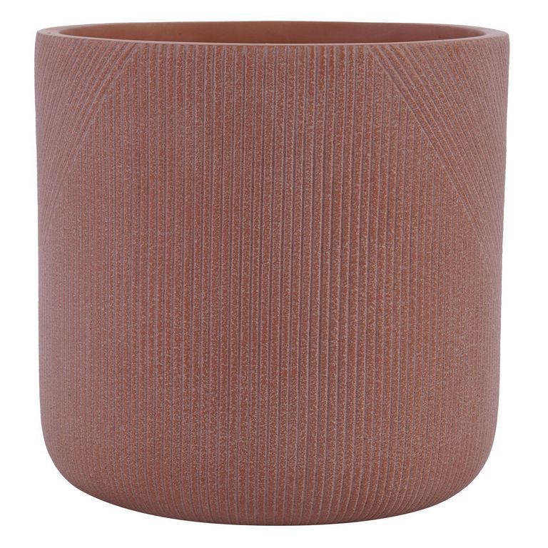 Macetero Denver de Fibra de Vidrio 30x30 cm Terracota