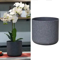 JUST HOME COLLECTION - Macetero Denver de Plástico 16x15 cm Plomo