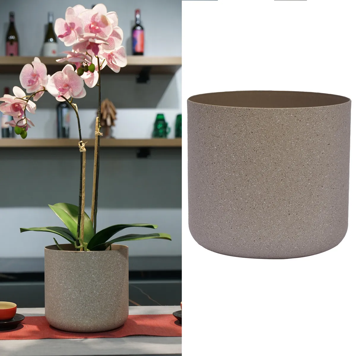 JUST HOME COLLECTION - Macetero Denver de Plástico 18x17 cm Beige