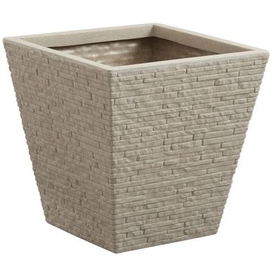 Macetero look barril rectangular 34x60x25 cm