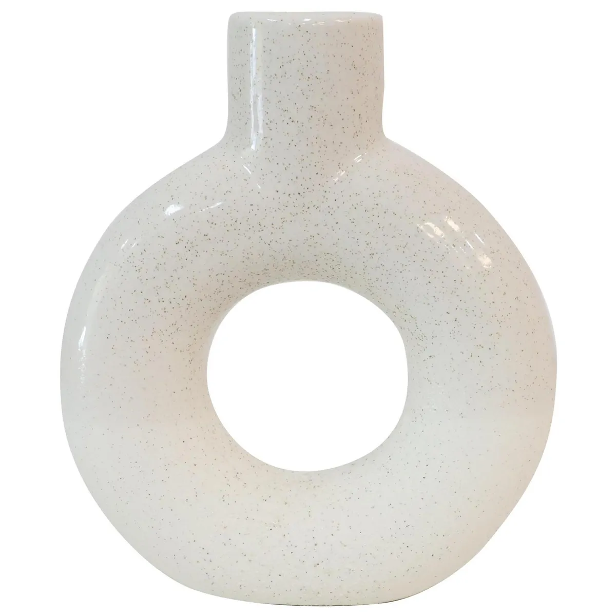 JUST HOME COLLECTION - Florero cerámica blanco 15 cm