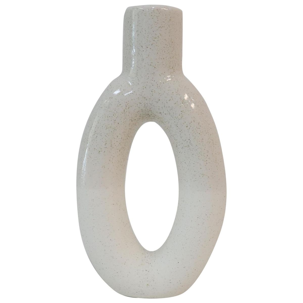 JUST HOME COLLECTION - Florero cerámica blanco 20 cm