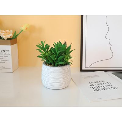 Imagen 2 del producto Planta Artificial Suculenta 19.5 cm Gris/Verde