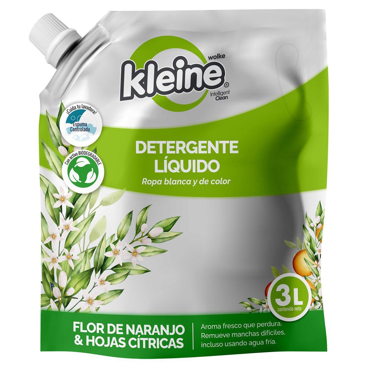 KLEINE WOLKE - Detergente líquido naranjo cítrico 3 litros