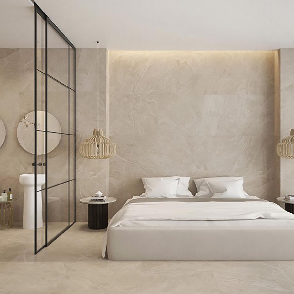 EMOTION CERAMICS - Porcelanato 75x150 cm AURA SAND Sand 1.13 m2