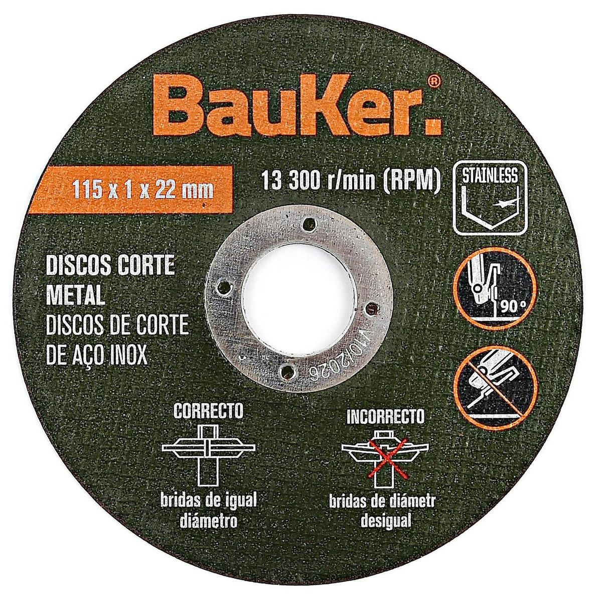 BAUKER - Discos de corte 4,5" 50 unidades