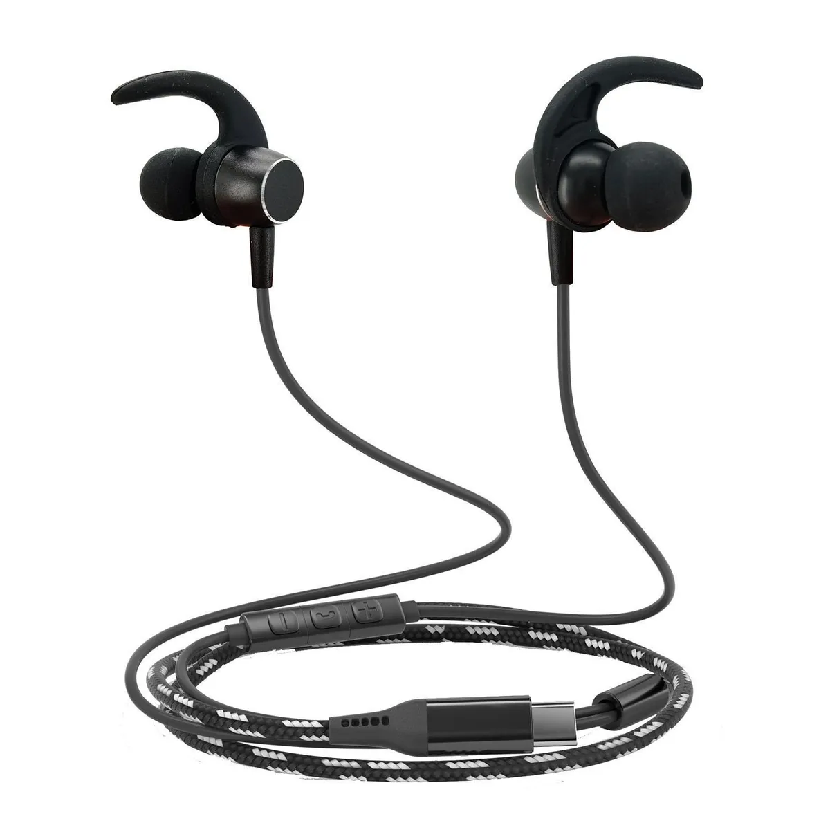 UBERMANN - Audífonos alámbricos tipo C hecho con Kevlar