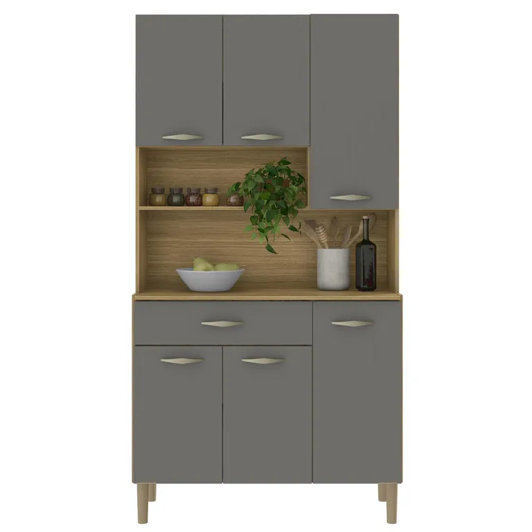 Kit Mueble Cocina Apolo 6 Puertas 1 Cajón 174X91 Cm Parana