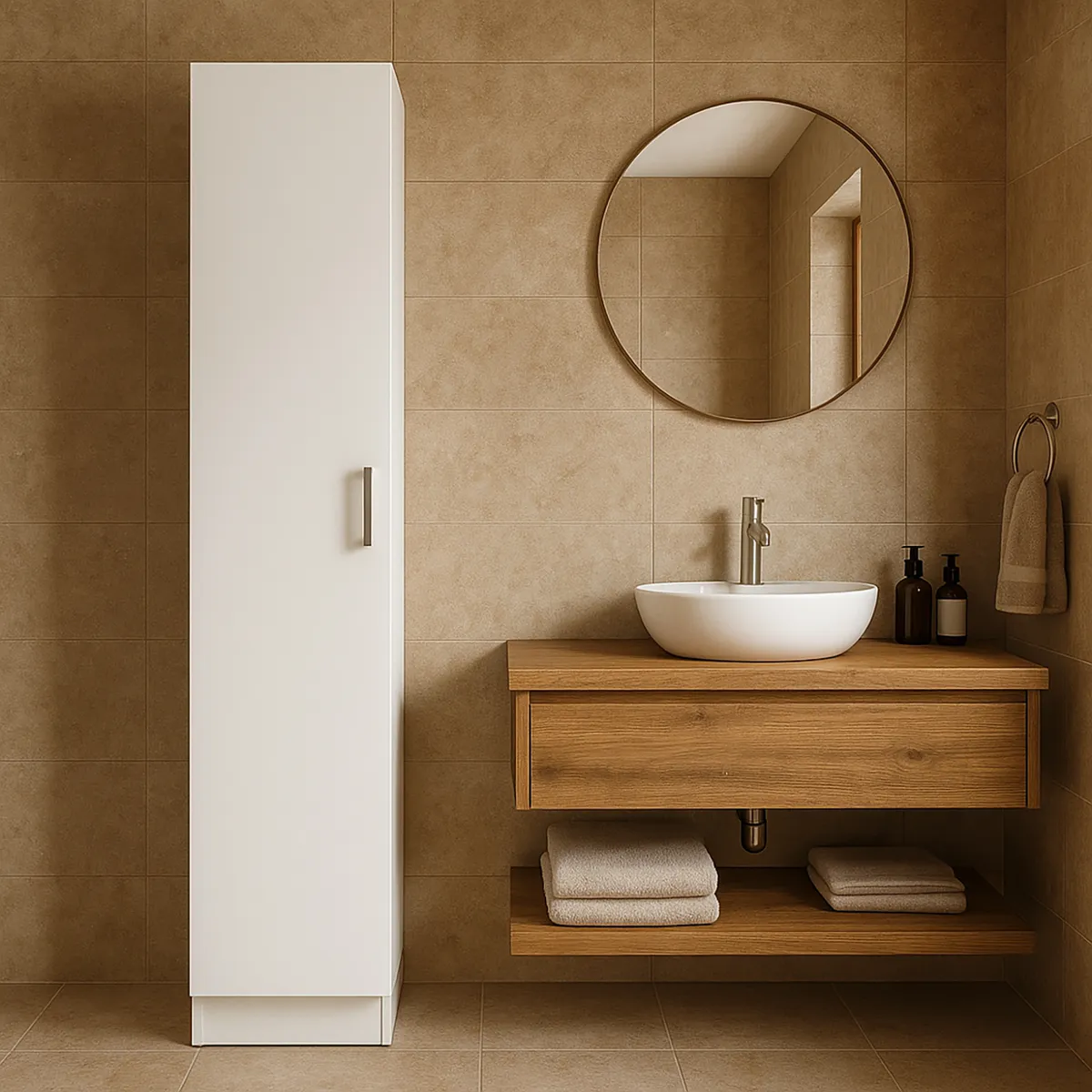 KIT PARANA - Mueble Utilero 1 puerta Blanco 161x35x32 cm