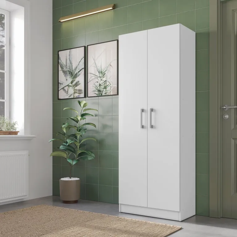 Despensa 2 puertas Blanco 162x61x32 cm