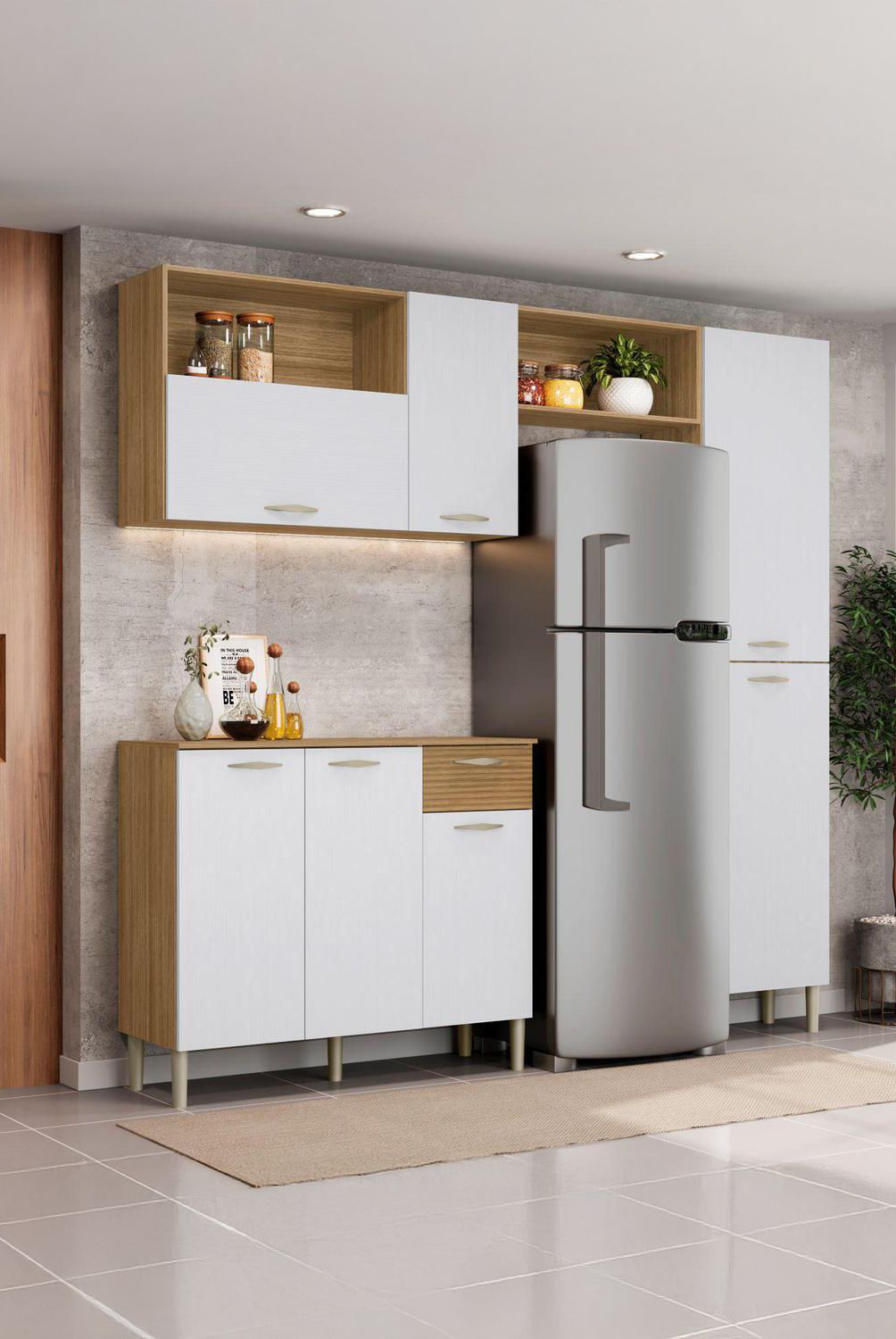 KIT PARANA - Kit Mueble Cocina Diamante 199x206x36 cm