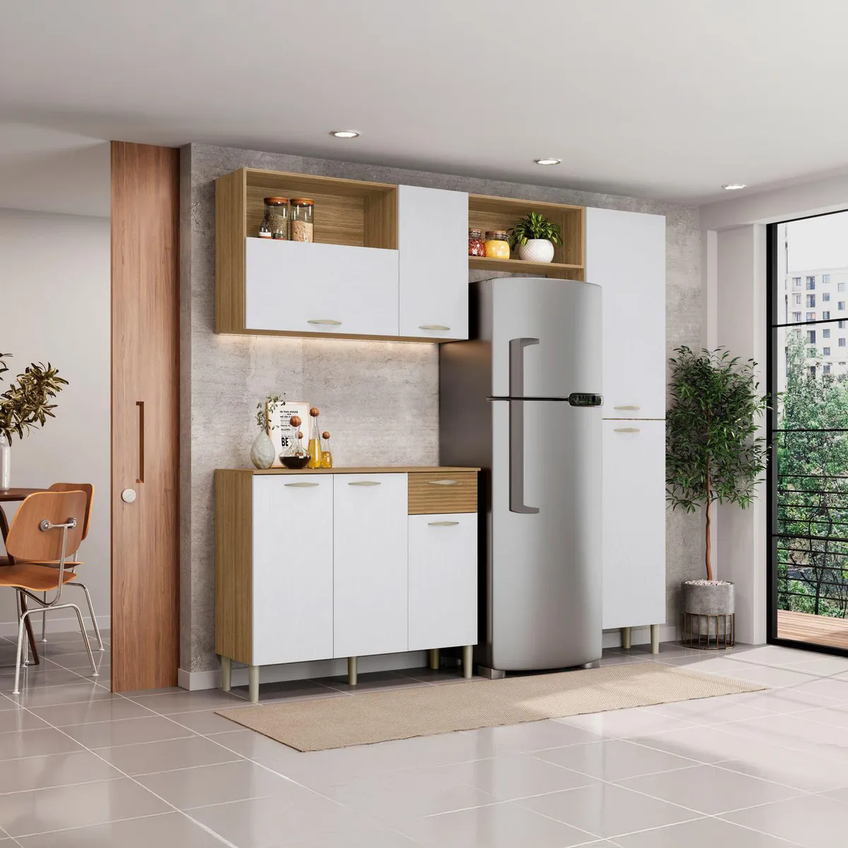 KIT PARANA - Kit Mueble Cocina Diamante 199x206x36 cm