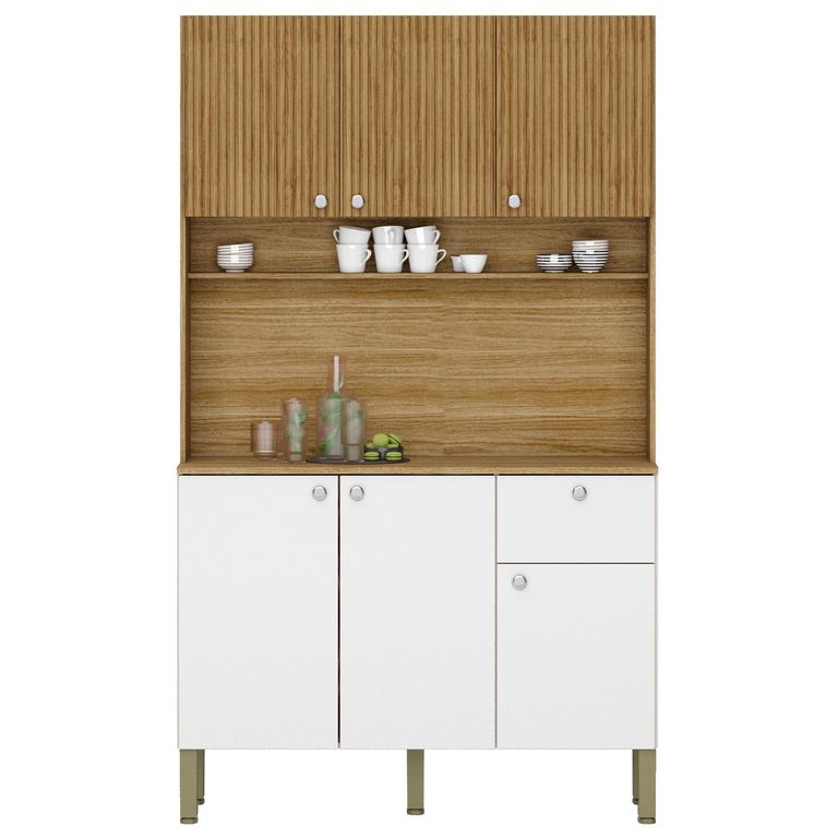 Kit Mueble Cocina 6 Puertas 1 Cajón Style 185X111X26 Cm Parana