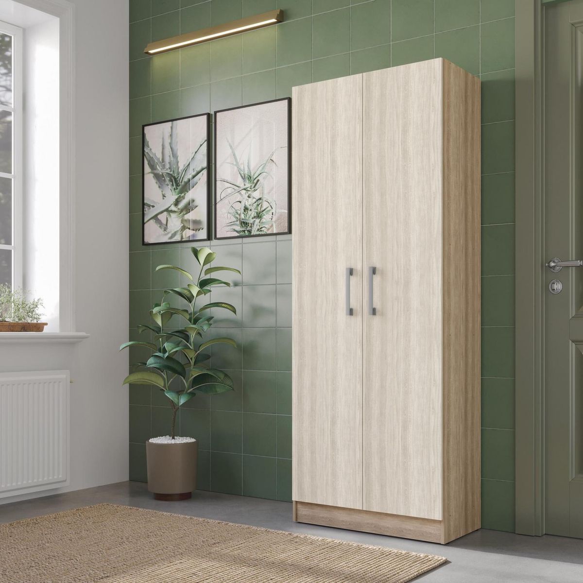 KIT PARANA - Despensa 2 puertas Nogal 162x61x32 cm