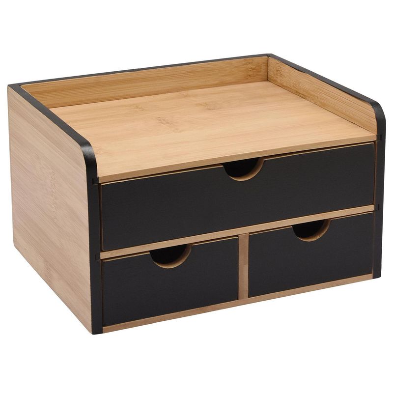 JUST HOME COLLECTION - Caja organización bambú 3 cajones